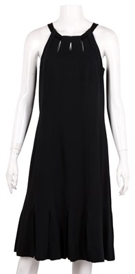 Black crepe halterneck dress