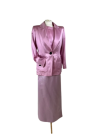 Unique Pink Silk Satin ensemble